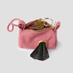 Dusty Pink Organic Canvas Poo Bag Holder